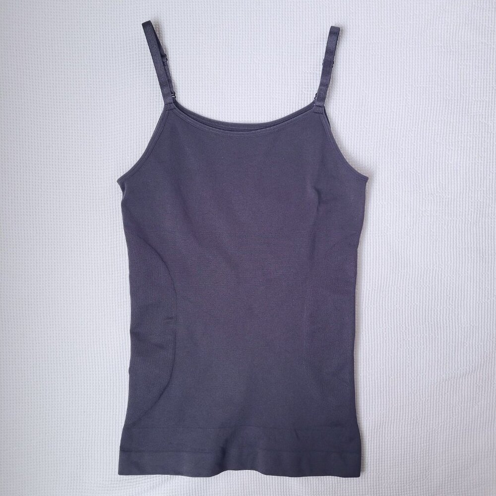 SHAPERMINT Black All Day Every Day Scoop Neck Cami Size L Smoothing Breathable